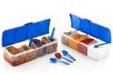 4-in-1 Spice Vault with Measuring Spoons and Airtight Lid Pack of 2 Quirky Home Essentials