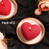 3D Heart-shaped Scented Candle  (Pack of 2) Quirky Home Essentials